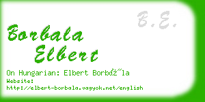 borbala elbert business card